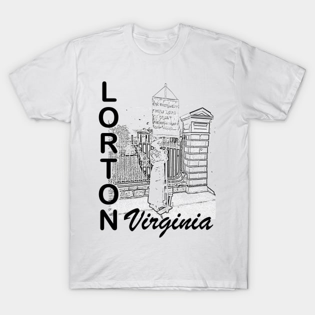 Lorton Suffragist Memorial - Black T-Shirt by Swift Art